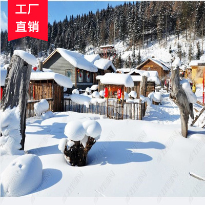 老东北雪乡雪景壁纸饭店饭馆背景墙壁画饺子馆农家院装饰雪景墙纸