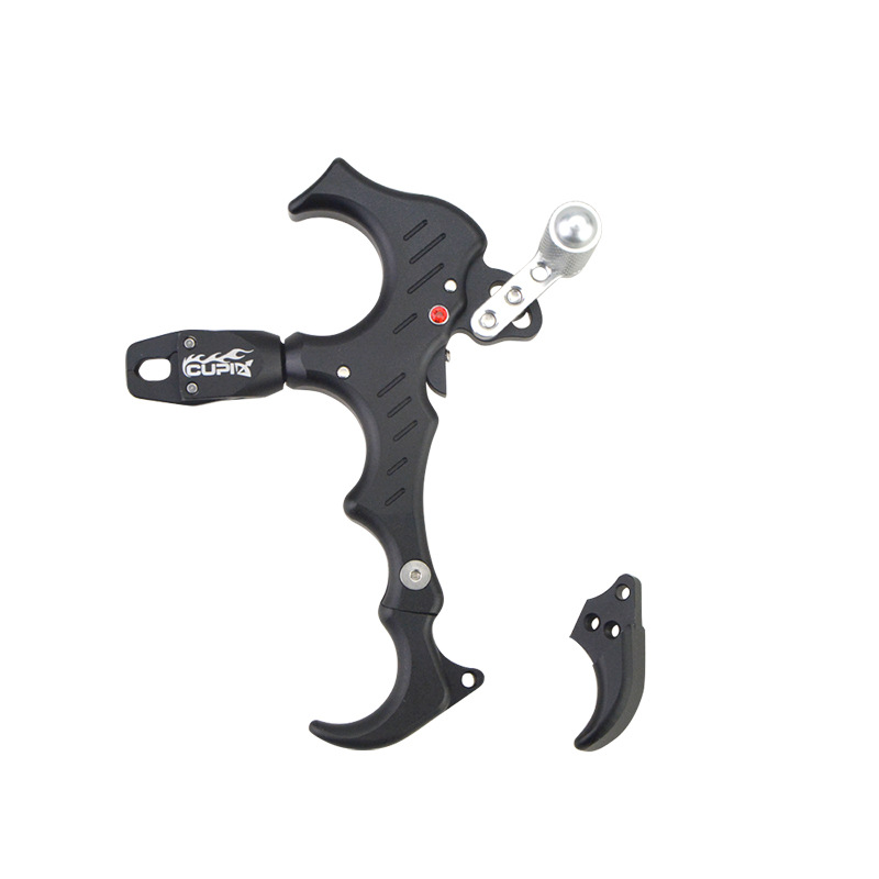 弓箭器材复合弓握撒三四指可换钳钩式撒放器铝合金磨砂感自动握撒