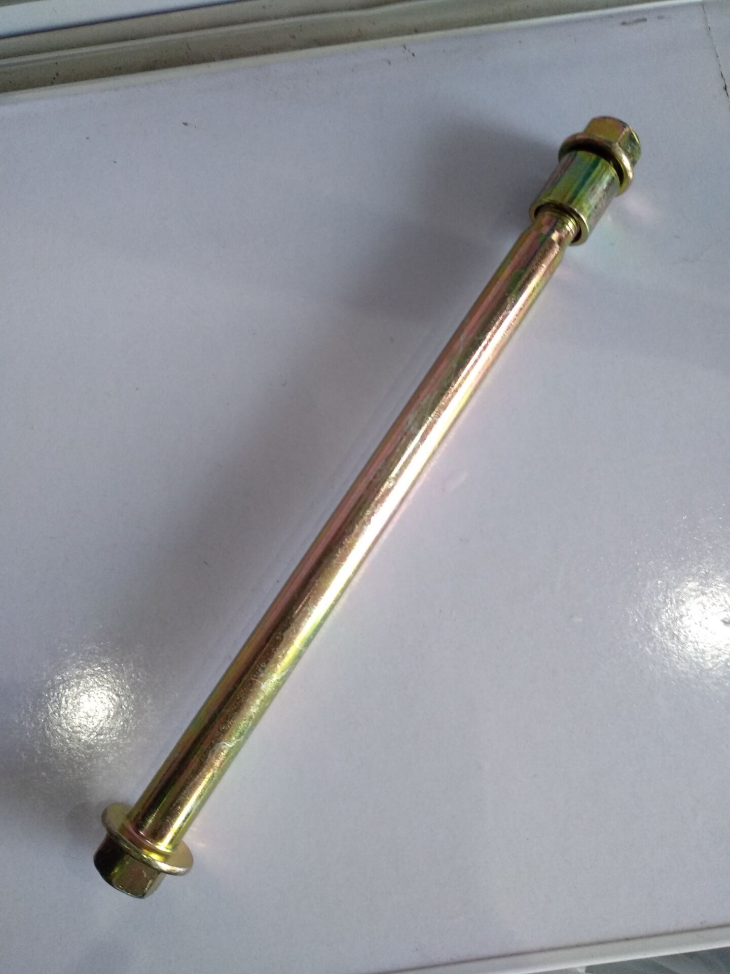 电动电瓶车踏板车前轴三轮车前轮轴简易款电动车前轴电摩镀锌前轴