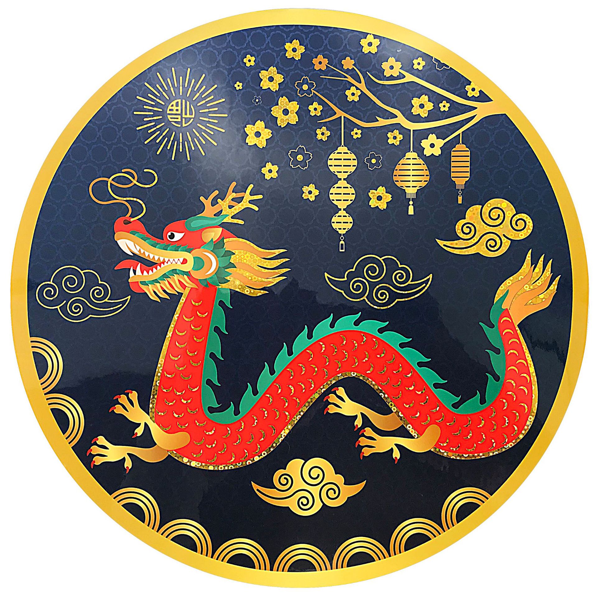 2020鼠新年贴纸可移烫金过年生意兴隆龙国潮非春联好运高档门贴