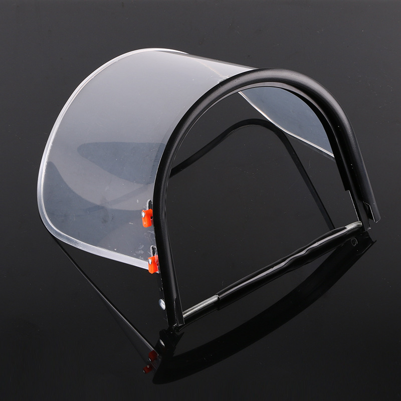 有机玻璃电焊面屏 防冲击配安全帽支架面屏 耐高温防护面罩打磨