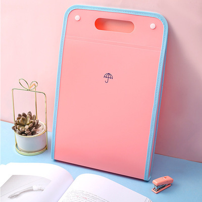 竖式风琴包手提试卷收纳袋文件夹13多层插页学生用卷子