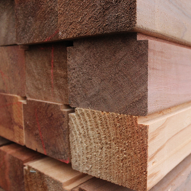 红雪松原木加工 外墙装饰板 红雪松木方 天然防腐 长期现货批发