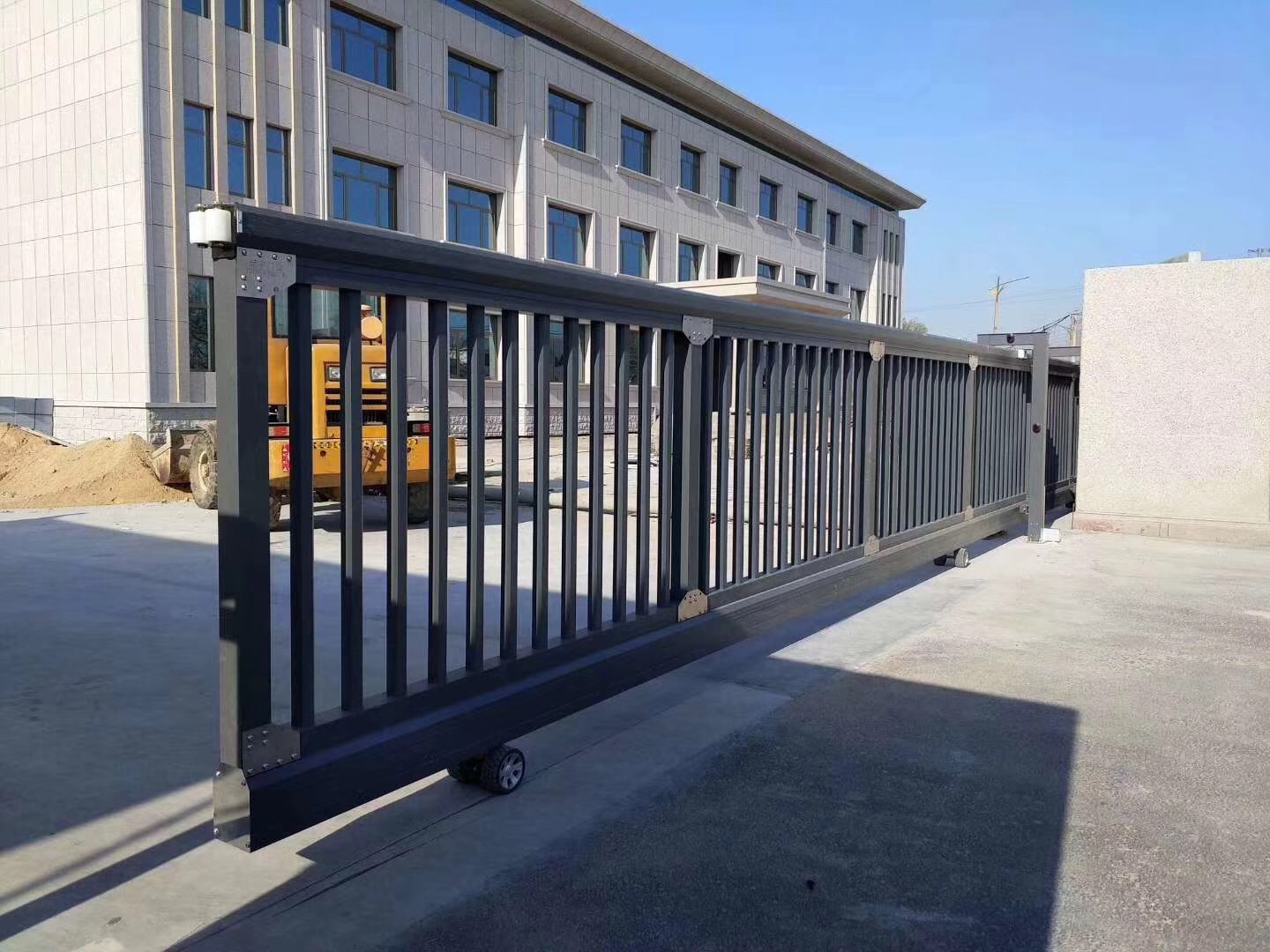 学校工厂 铝合金平移门 智能无轨段滑门自动悬浮分段折叠直线门