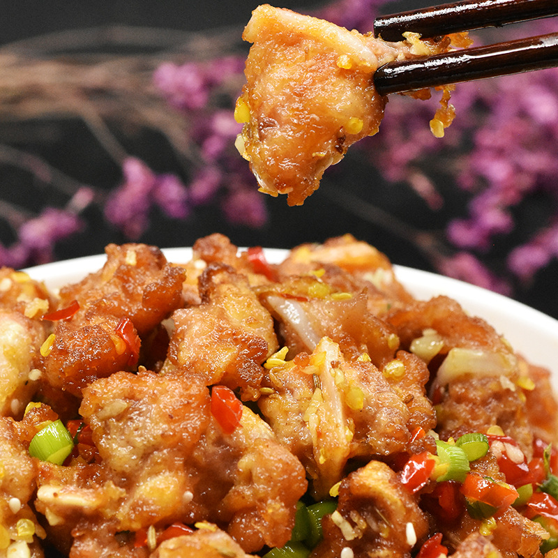 孜然脆骨350g酒店饭店特色菜食材炒干锅猪脆骨半成品美食私房菜