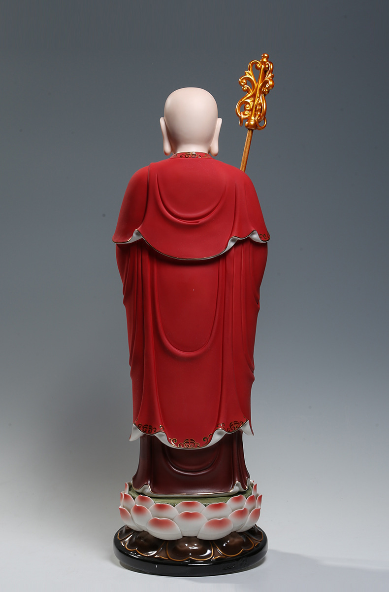 【上美】26吋立莲地藏王佛像站像家用供奉光头地藏菩萨像摆件陶瓷