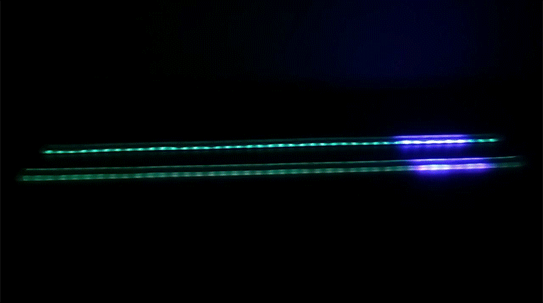 新款超薄导光条日行灯 rgb七彩带遥控流光转向灯 通用led大灯改装