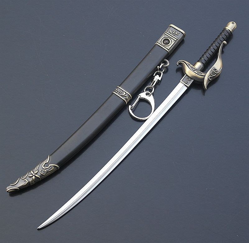 第五人格武器周边约瑟夫西洋剑带鞘合金兵器钥匙扣22cm一件代发