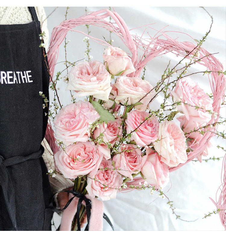 花艺包装材料 天然龙柳干枝心形龙柳 手捧花束构架 鲜花辅材