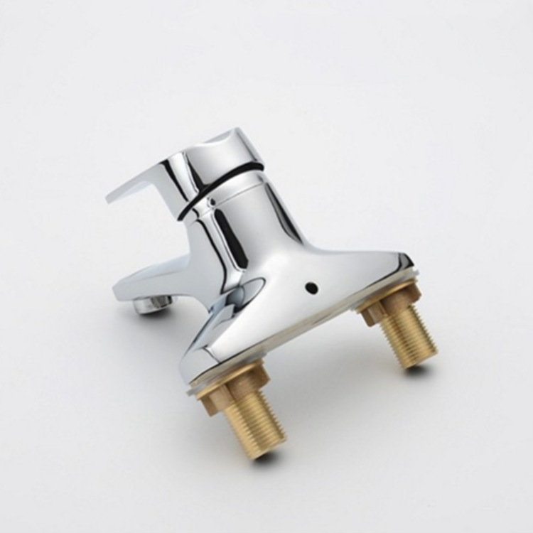 批发锌合金名佳二联水龙头 单把双开面盆龙头 冷热水柱盆龙头