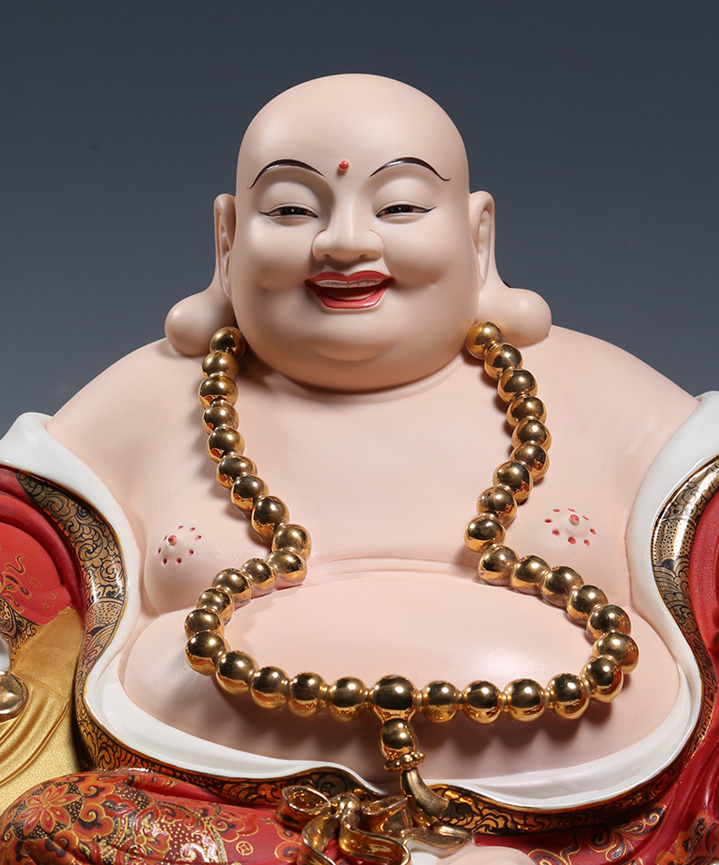 【上美】16吋八方来财弥勒笑佛大号招财笑佛开业商务居家礼品摆件