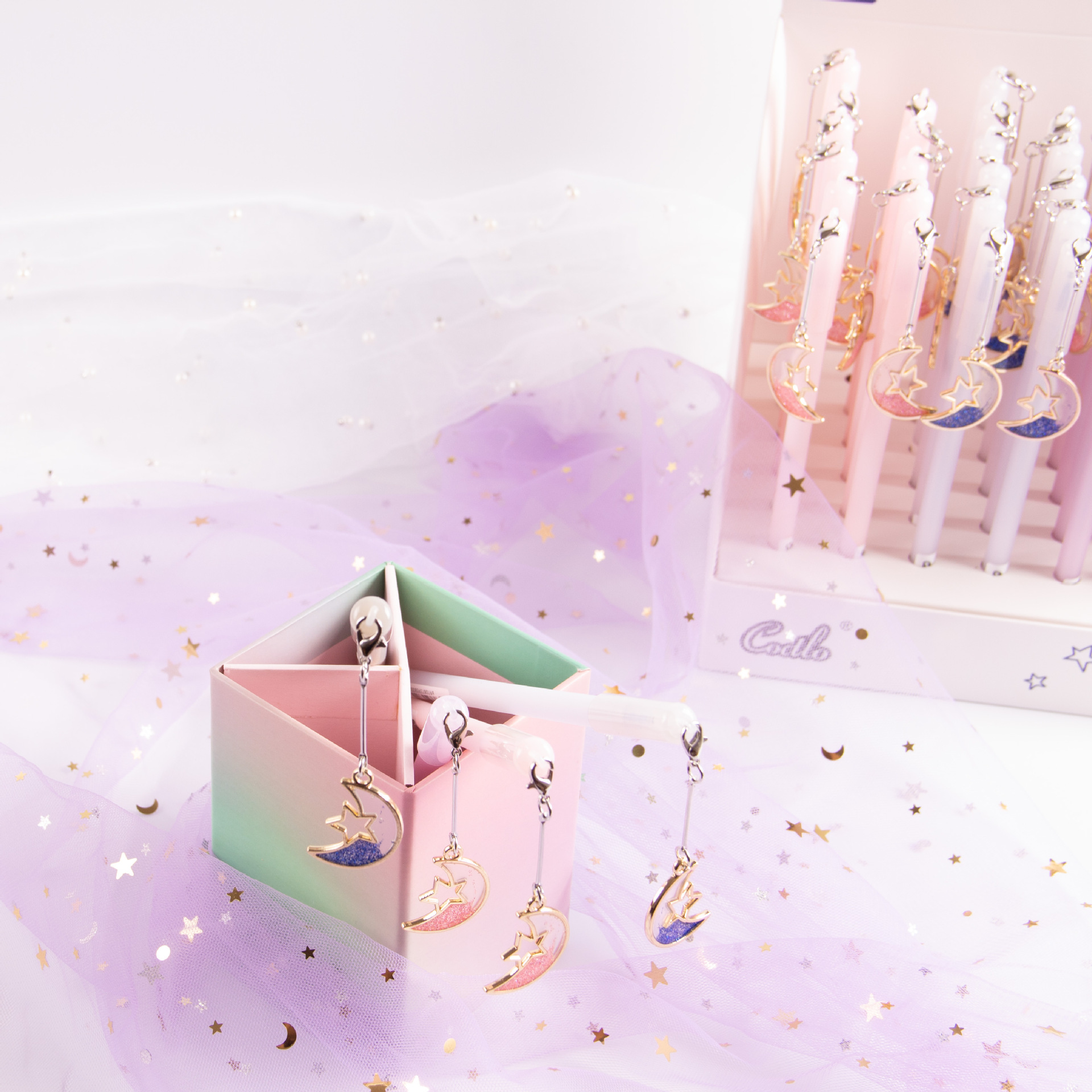 网红爆款流沙星辰 可擦中性笔 梦幻星空摩易热可擦环保学生文具