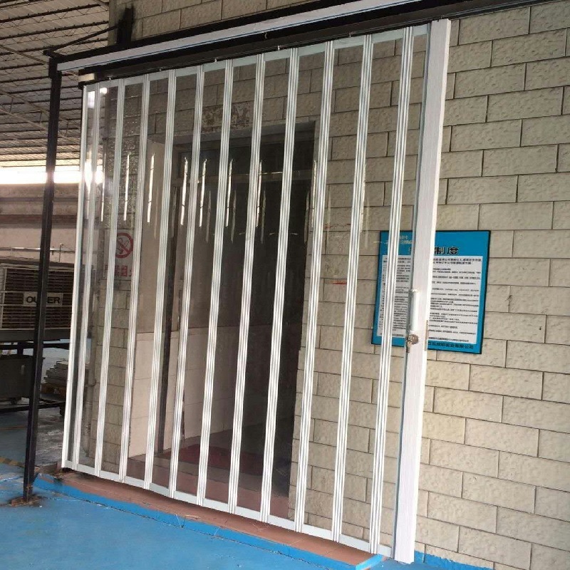 铝合金折叠门定制商场店铺汽车美容店透明透视折叠门移动折叠隔断