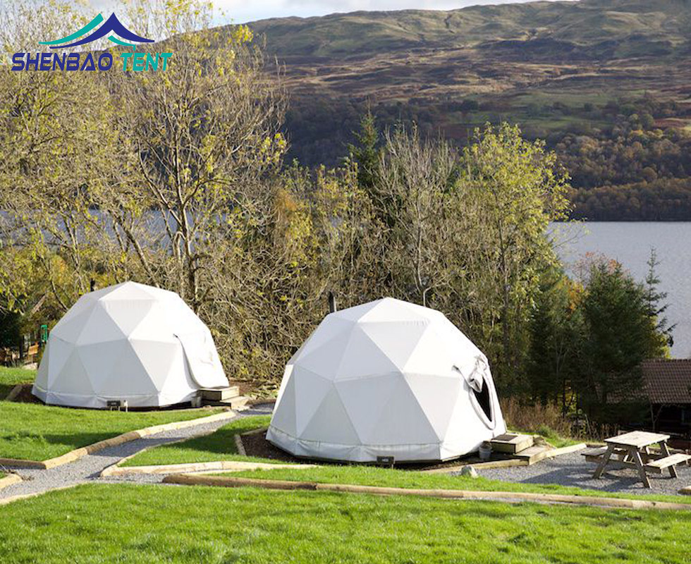 白色户外住宿酒店球形帐篷 新型民宿景区度假野营体验式帐篷酒店