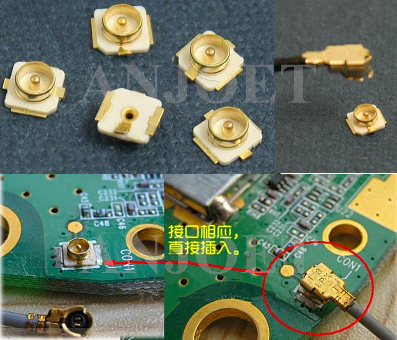 ipex/ipx接头 u.fl-r-smt 射频同轴连接器 贴片天线座子 一代