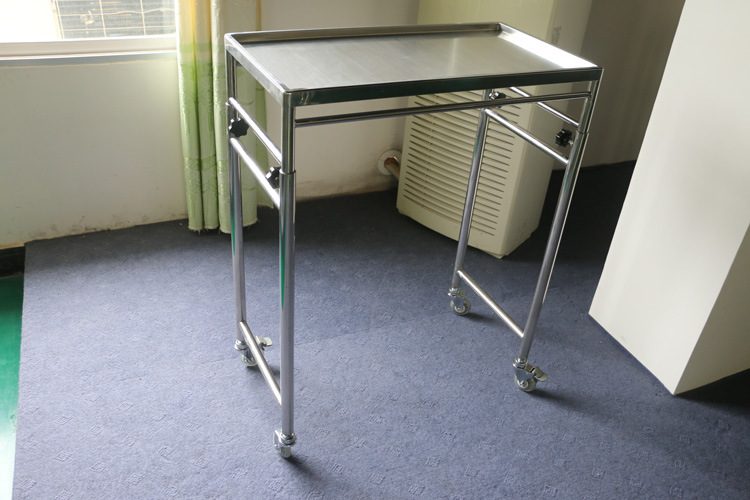 医院用不锈钢手术换药托盘车单臂双臂可升降手术室推车不锈钢托盘