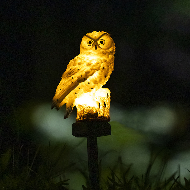led猫头鹰景观灯户外庭院公园景区低压萌宠景观灯草丛装饰景观灯