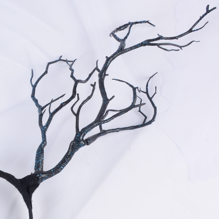 批发新款圣诞鹿角树枝 发箍 儿童写真舞台走秀发夹万圣节拍摄头饰