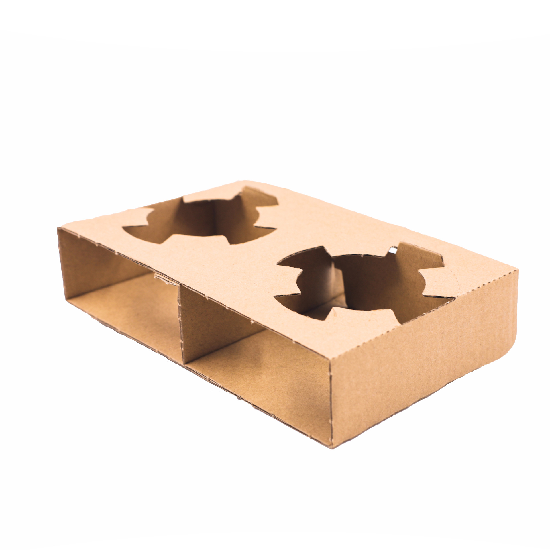 【厂家】批发定制外卖打包牛皮纸瓦楞纸杯托茶饮咖啡奶茶四二杯托