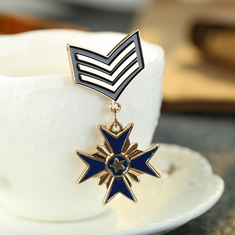 韩版时尚英伦复古胸针男女个性胸章徽章别针配饰品