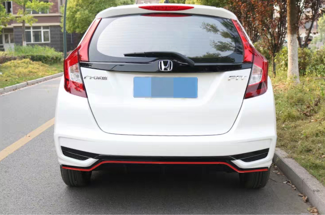 14-19飞度rs后唇 改装后扰流板烤漆后包围后保险杠护板