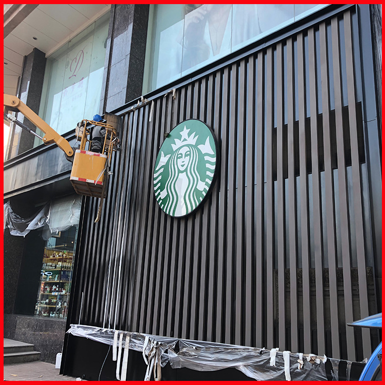 外墙装饰铝方管热转印厂家定制门头招牌铝合金方管广告牌铝四方管