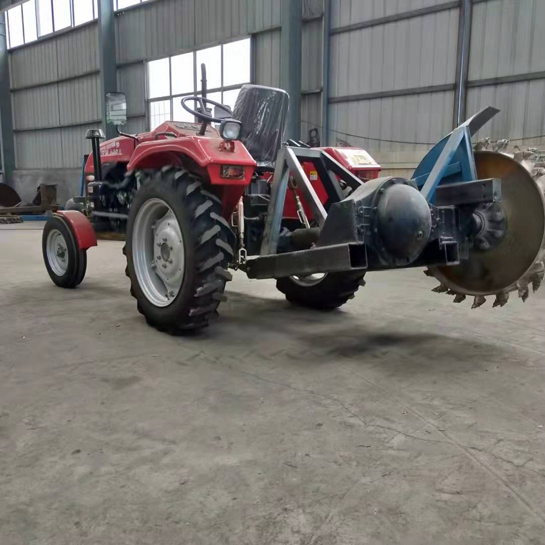 拖拉机农田圆盘式开沟机混凝土管道开沟设备圆盘式开沟机价格