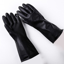 100克黑工业乳胶手套内外耐酸碱手套工业手套太阳花化工施工手套