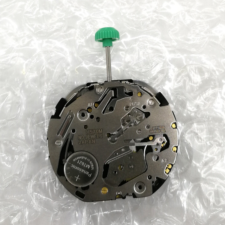 全新原装日本h570m光动能机芯六针单日历表心手表配件 钟表