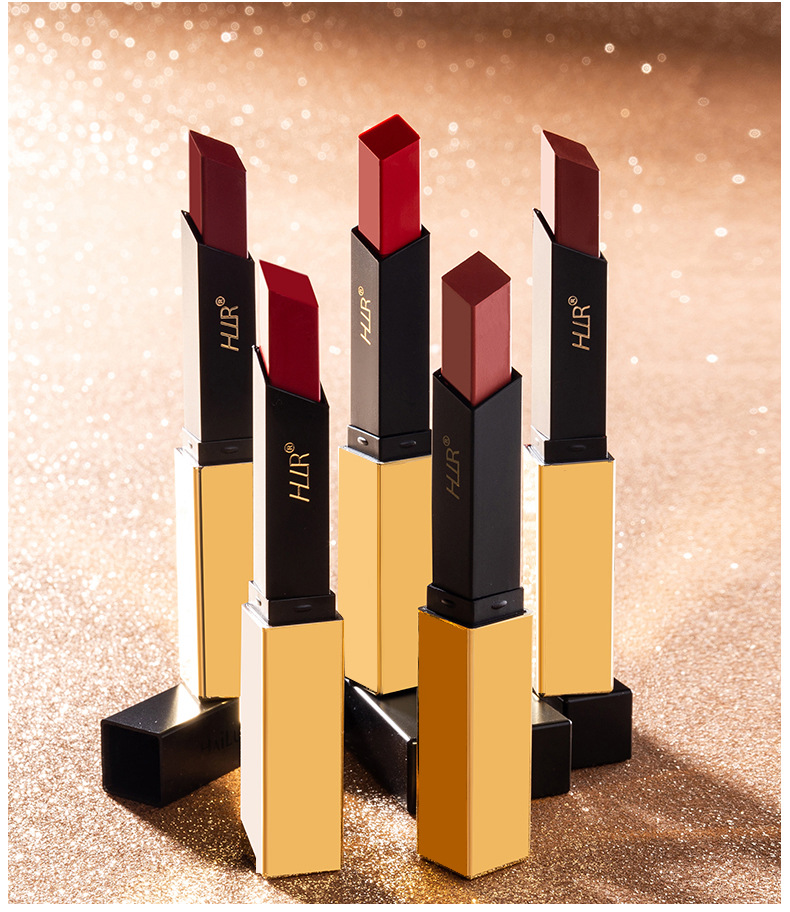 雾绒细管小金条口红唇膏持久保湿滋润防水易上色不易脱色方管口红