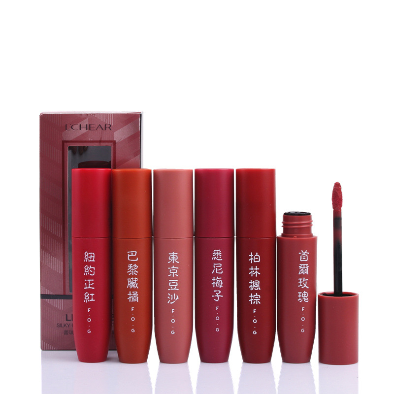 蕾琪雾与伦比持色唇釉哑光唇彩 哑光不沾雾面液体口红