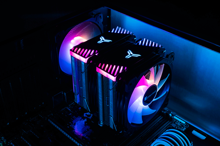 乔思伯cr2000 gt 台式cpu散热器 6铜管amd电脑cpu风扇静音rgb风冷