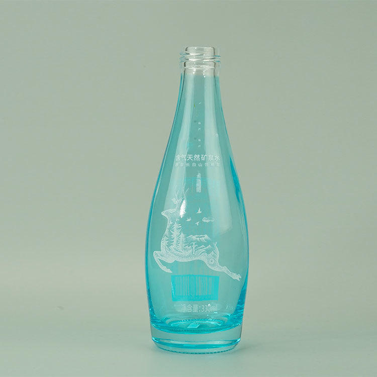 厂家生产 高档矿泉水玻璃瓶 水晶玻璃矿泉水瓶生产 制造