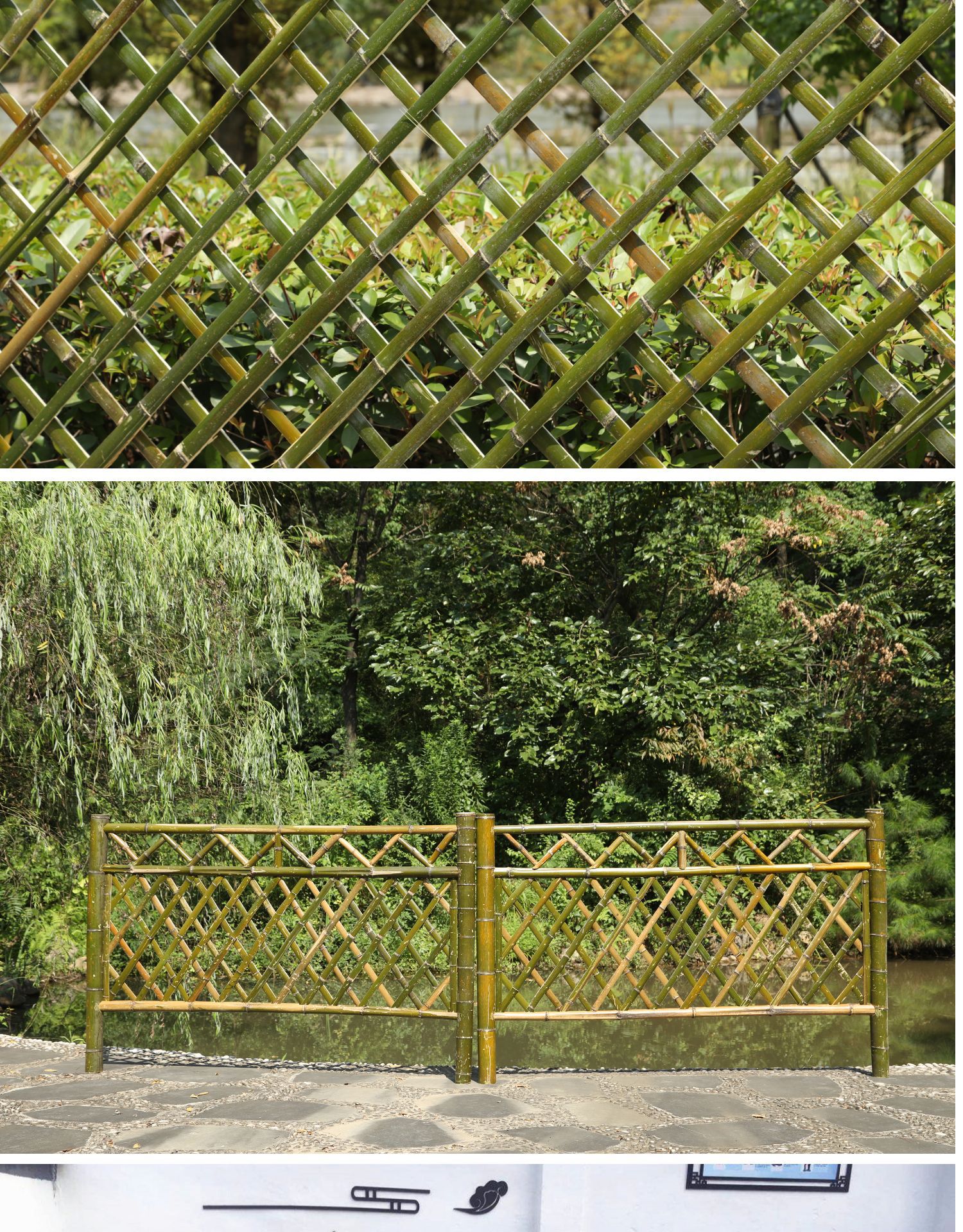 竹围栏栅栏户外花园栅栏围栏室外庭院装饰草坪护栏篱笆栅栏围墙护