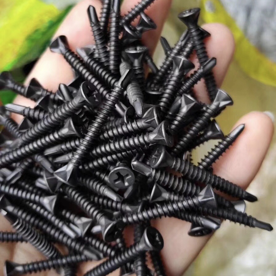 厂家直销黑色干壁钉石膏板十字自攻丝沉头平头螺丝螺钉木板螺丝