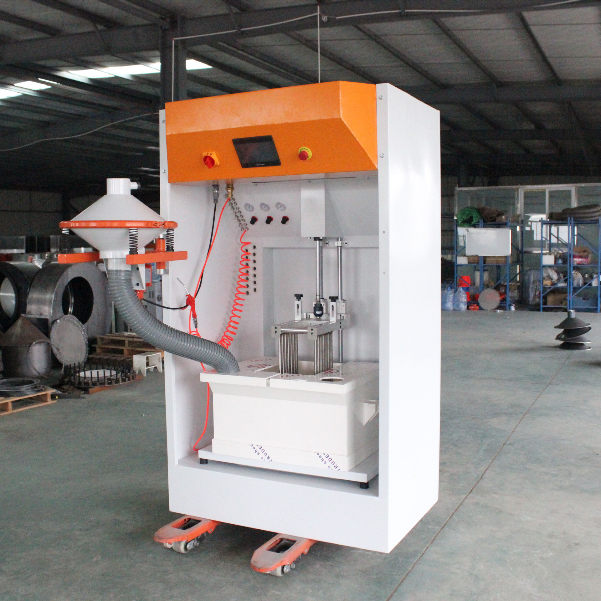 自动粉末喷涂设备喷粉台升降机集中供粉喷涂流水线快速换色