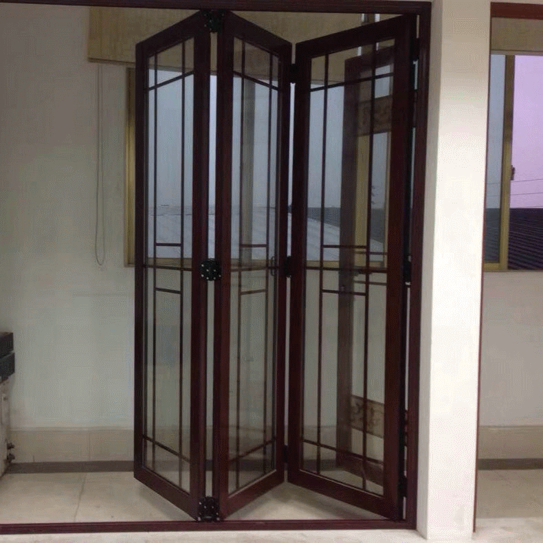 供应定制豪华折叠门 水晶 百折折叠门厂家 无下轨单包折叠门