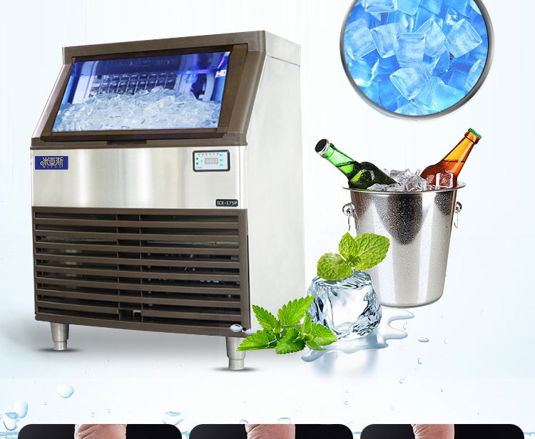厂家全自动商用制冰机家用小型奶茶店酒吧台式自来水方冰块机
