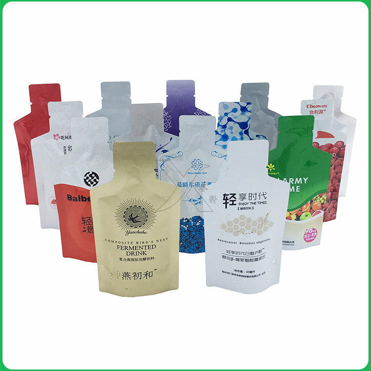 30克磨砂自立瓶口袋 功能饮料铝箔异形袋 凹版印刷复合模切包装袋