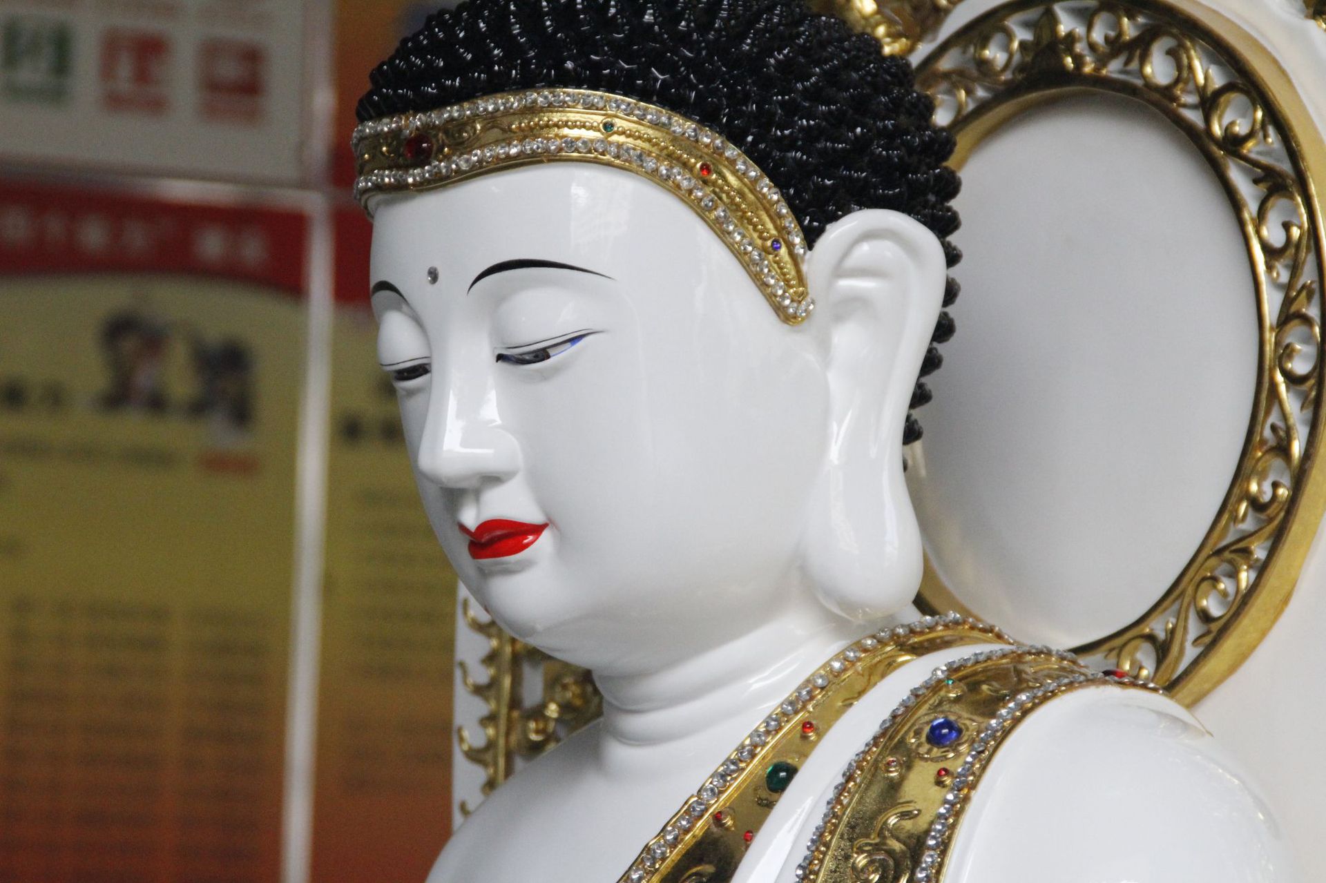 厂家订制110公分玉面佛像如来佛释迦佛药师佛阿弥陀佛供奉摆件