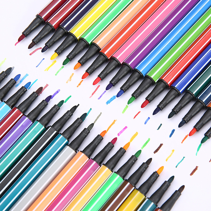 12 Color Washable Watercolor Pen Children Graffiti 12 Color Color Pencil Brush Color Pen 18 24 36 Color Barrel Wholesale