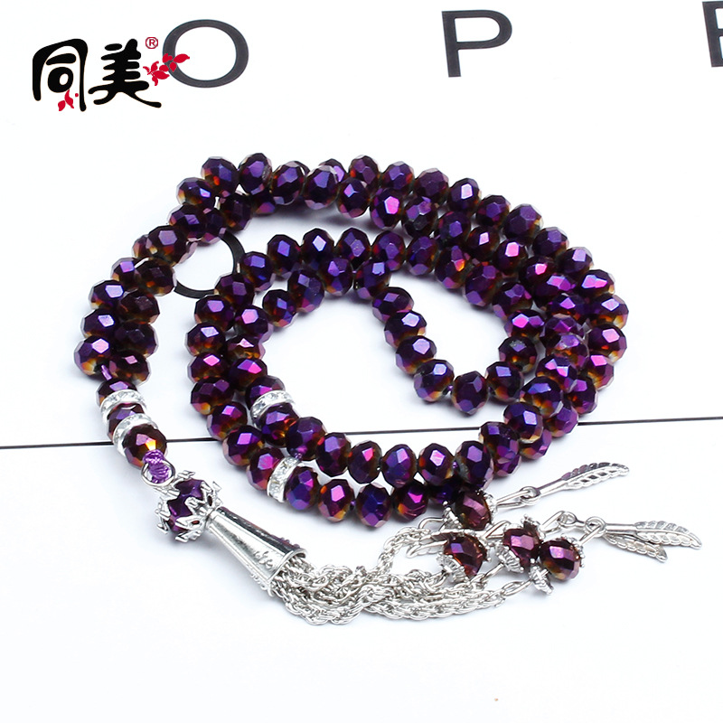 Tongmei Bracelet Optimized Artificial Cut Crystal 99 Muslim Rosary Bracelet Taobao Cross-Border Supply Wholesale
