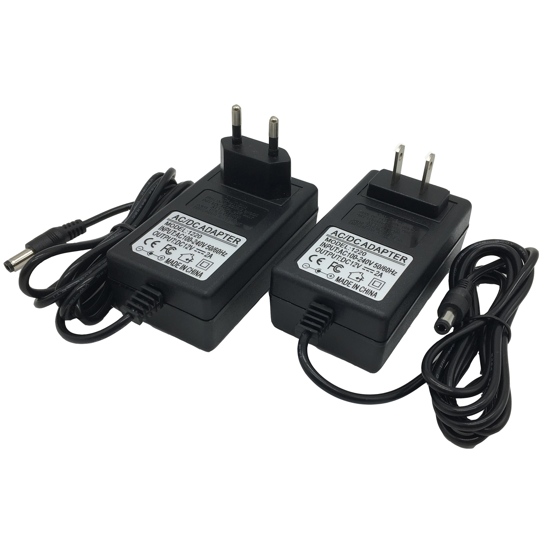 厂家直销欧规12v2a插墙式电源适配器 12v24w开关电源监控路由led