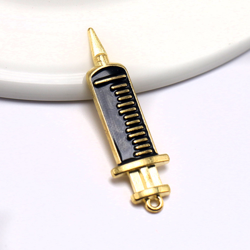 diy合金饰品配件 滴油系列注射器针管挂件手链吊坠装饰批发43*13