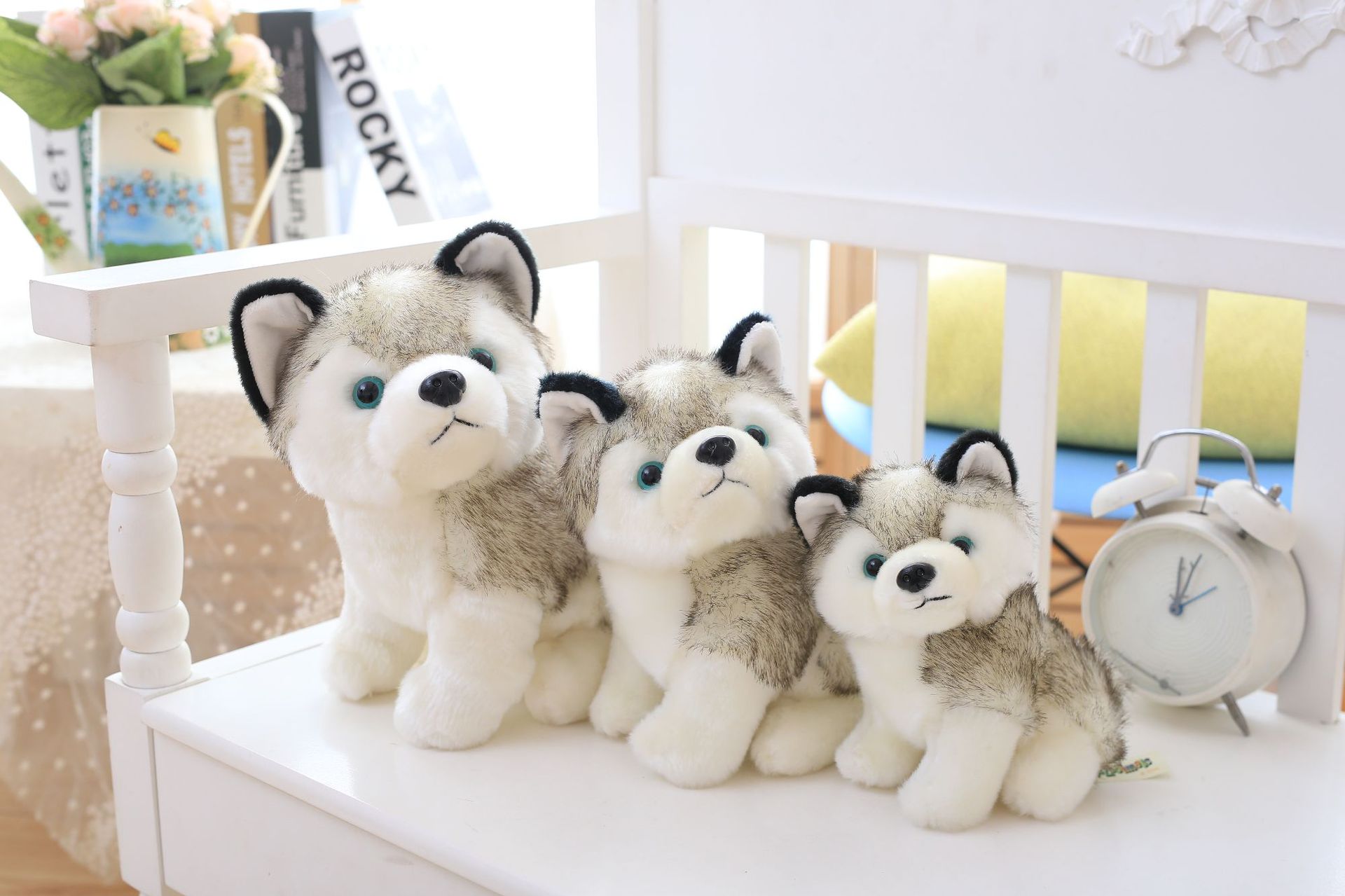 毛绒玩具_可爱哈士奇动物公仔毛绒玩具玩偶萌小哈儿童