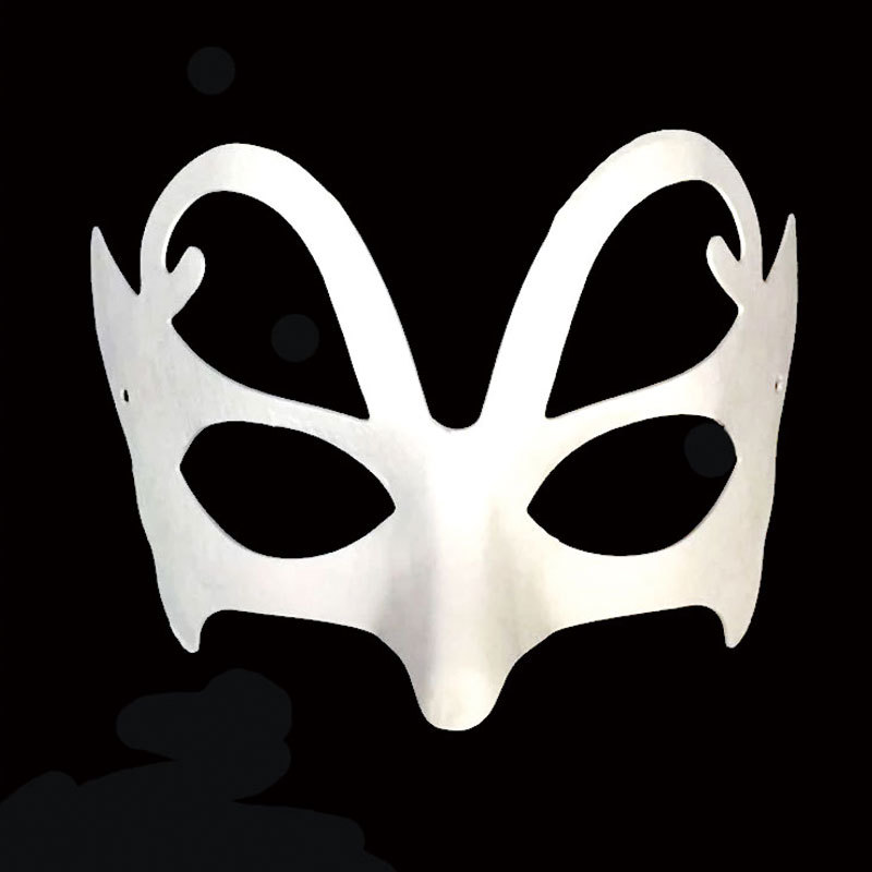 diy白色纸面具纸浆空白手绘面具幼儿园画画面具脸谱面具批发