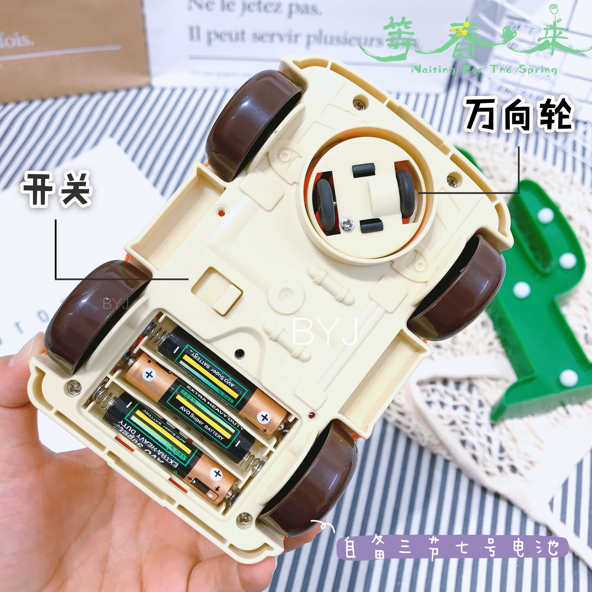 电动音乐玩具车讲英语音效万向轮行走卡通车儿童玩具