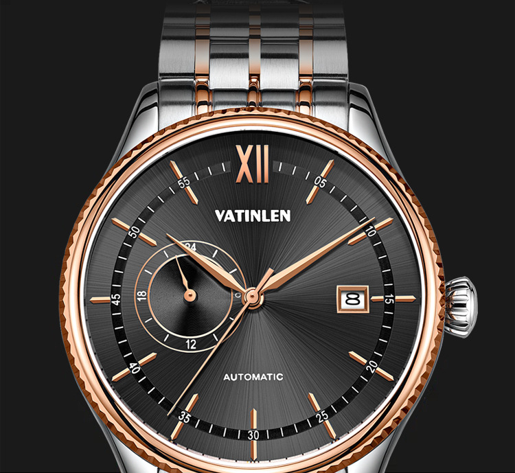 正品华天伦手表男士全自动机械表时尚高雅休闲商务防水日历男表dw