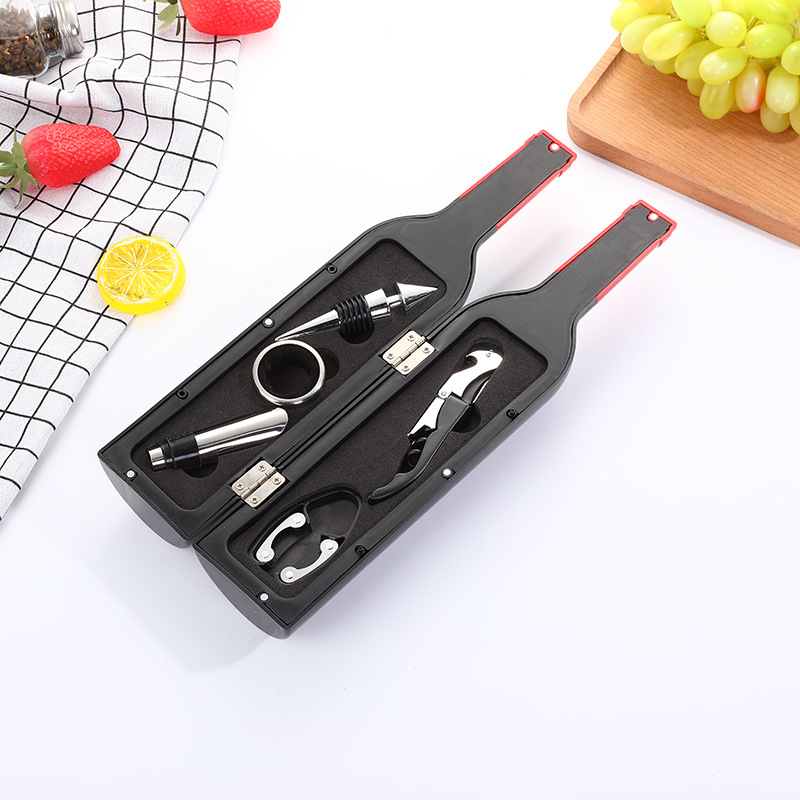 批发创意红酒瓶开瓶器套装 开瓶器三件套 红酒酒刀起子套装