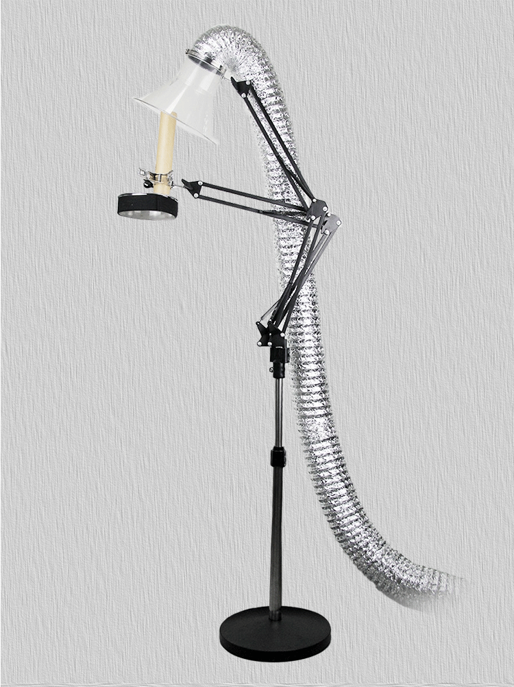 立式艾灸吸烟机排烟移动设备室内小型简易排烟机双头抽烟艾灸架